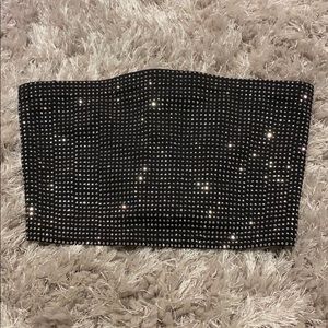Sparkly bandeau top